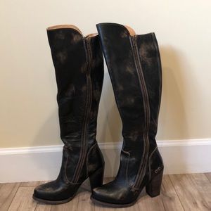 Distressed Bed Stu Over the Knee Boots